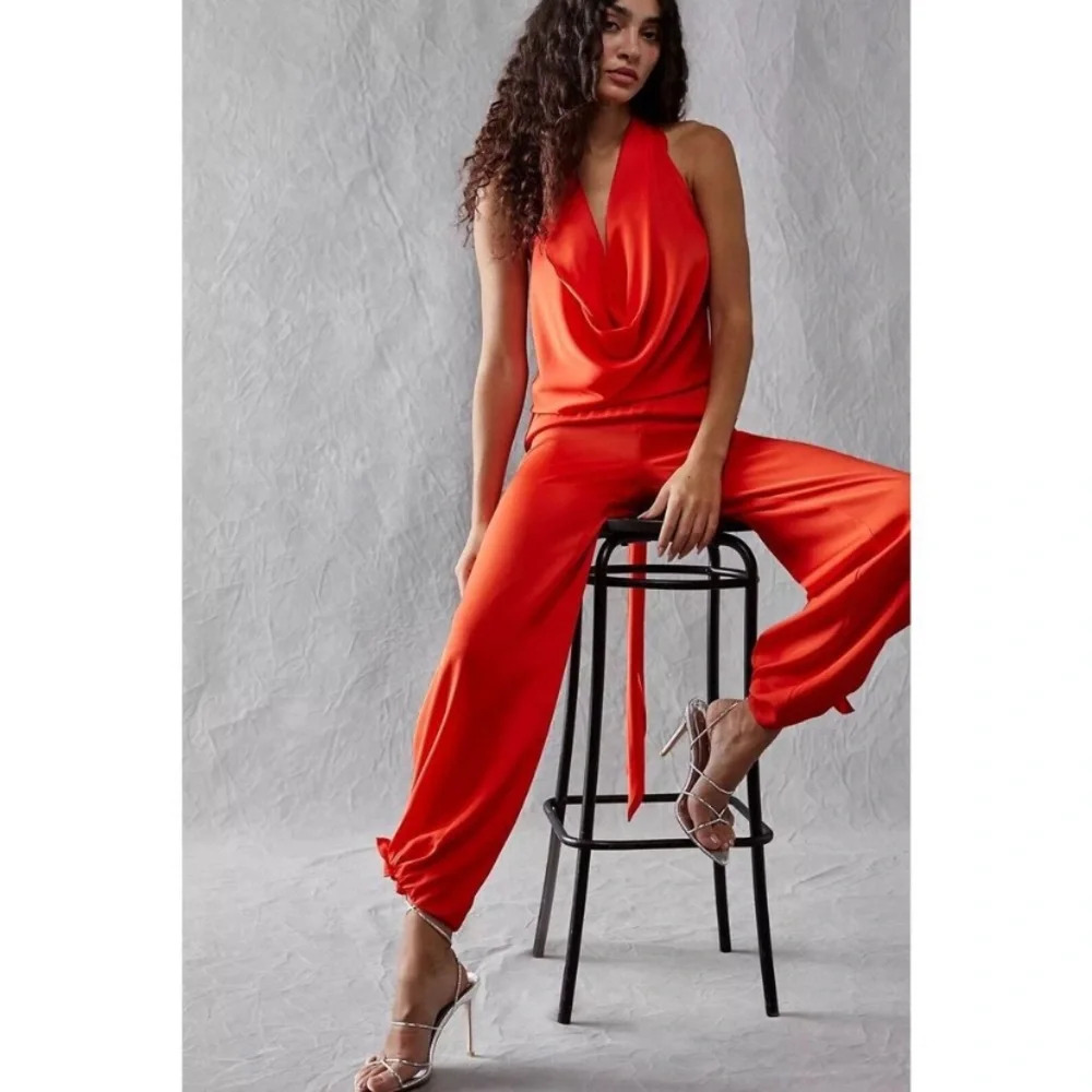 New! Free People x Nouvelle silk95five puma piney set top pants nwt 27084